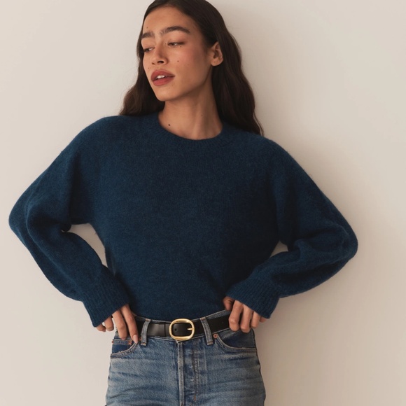 Doen Marsena Sweater Deep Sapphire Blue XS NWT - Picture 2 of 9